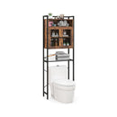 Over The Toilet Storage Cabinet Bathroom Organizer With 2 Doors