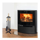 Iron Fireplace Set With Broom And Shovel And Poker And Tongs And Stand