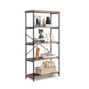 Industrial Wood Bookcase With Metal Frame And Anti Toppling Device