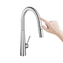 Brushed Pull Out Kitchen Tap Smart Touch Sensor Round Laundry Kitchen