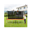 430 Cm X 250 Cm Rectangular Trampoline With Net For Kids And Adults
