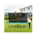 430 Cm X 250 Cm Rectangular Trampoline With Net For Kids And Adults