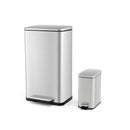 40L And 6L Step Trash Can Combo Set With Detachable Inner Buckets
