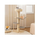 Multi Level Wooden Cat Tower With Thickened Sisal Scratching Posts