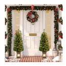 125Cm Pre Lit Potted Christmas Tree With 100 Led Lights