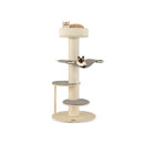 Multi Level Wooden Cat Tower With Thickened Sisal Scratching Posts