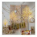 150Cm Artificial Twig Birch Tree With 72 Warm White Led Lights