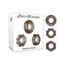 Zero Tolerance Triple Thick Smoke Cock Rings Set Of 3