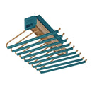 B Series Trousers Holder Top Mount Holds 9 Pairs Teal Finish