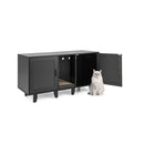 Cat Litter Box Enclosure Tv Stand With Scratching Board Black