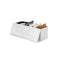 Tufted Faux Leather Folding Storage Ottoman Bench White