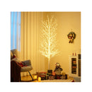 210Cm Led Lighted White Twig Tree With Twinkle Star Lights