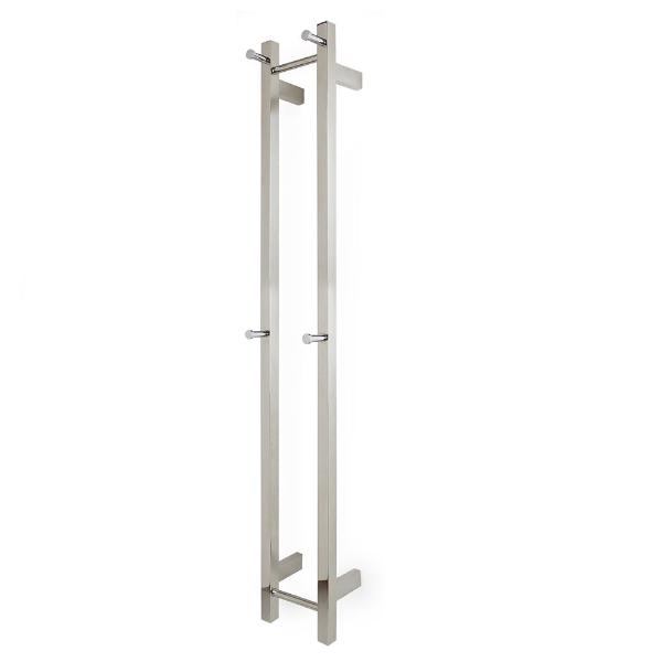 Ezy Fit Heated Towel Rail Double Vertical Square 200Mm X H1400Mm Nickel