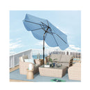 Patio Umbrella 2 Tier Market Table Umbrella With Crank Handle