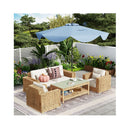 Patio Umbrella 2 Tier Market Table Umbrella With Crank Handle