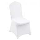 Stretch Spandex Folding Chair Covers, Universal Fitted Chair Cover, Removable Washable Protective Slipcovers, for Wedding, Holiday, Banquet, Party, Celebration, Dining (100PCS White)