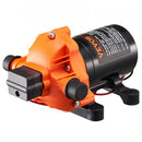 Diaphragm Pump, 3 GPM (11.36 L/min), 3-Chamber 12 Volt DC Water Pump with Automatic Pressure Switch 40-100 PSI Adjustable, 50 PSI, 1/2'' MNPT Port, for RV Yacht Food Truck Camper Marine