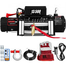 Recovery Electric Winch 6123.5 kg 12V Truck Trailer Rope Remote Control