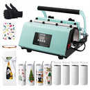 Tumbler Heat Press Machine and Sublimation Tumblers, Tumbler Press Set with 8pcs 20OZ Blank Tumblers, Mug Press Cup Press for 11-30oz Tumblers Mug, with Heat Transfer Paper, Gloves, Tape