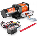 Electric Winch ATV UTV 1588 kg Synthetic Rope Waterproof Wired Control