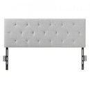 Headboard for Full Size Bed with Adjustable Height Sponge & Fabric Grey