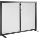 Fireplace Screen 1 Panel with Door, Sturdy Iron Mesh Fireplace Screen, 990(L) x780(H)MM Spark Guard Cover, Simple Installation, Free Standing Fire Fence Grate for Living Room Home Decor Modern