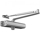 Door Closer, Automatic Door Closer Commercial or Residential Use for Door Weights 150 kg, Adjustable Size Hydraulic Buffer Door Closers Heavy Duty Cast Aluminum Body, Easy Install, Silver