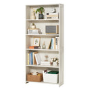 5-Tier Wide Bookshelf 173cm Wooden Freestanding Open Bookcase Shelf White