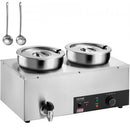 Commercial Soup Warmer Soup Station with 2*7.4Qt Pot Soup Kettle Warmer