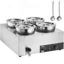 Commercial Soup Warmer Soup Station with 4*7.4Qt Pot Soup Kettle Warmer