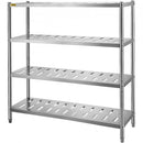 Garage Shelf Heavy Duty Shelving 4-Tier 150x45x155cm Stainless Steel