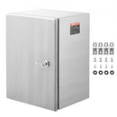 Steel Electrical Box, 50x40x20 cm, 304 Stainless Steel Electrical Enclosure Box, Wall-Mounted Outdoor Electrical Electronic Equipment Enclosure with Mounting Plate Hinges Lock, IP66 Waterproof