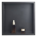 Shower Niche 33.0 x 33.0 x 10.2 cm Recessed Wall Shelf Stainless Steel Black