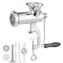 Manual Meat Grinder, 304 Stainless Steel Hand Meat Grinder with Steel Table Clamp, Meat Mincer Sausage Maker & 2 Cutting Plates, Cookie Attachment, Sausage Tube for Beef Pepper Mushroom Cookie