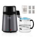 Water Distiller, 4L 1.05 Gallon Pure Water Purifier Filter For Home Countertop, 750W Distilled Water Maker, Stainless Steel Interior Distiller Water Making Machine to Make Clean Water, Gray