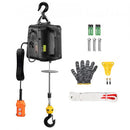 2-in-1 Electric Hoist Winch, 500 kg Lifting Capacity, 1500W Portable Power Winch Crane, 7 m Lifting Height, 4 m/min with Wired Remote Control, for Garage, Warehouse, Factory Lifting & Towing