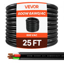 7.62 m 6AWG Portable Electrical Power Cable Extension Cord Copper Wire