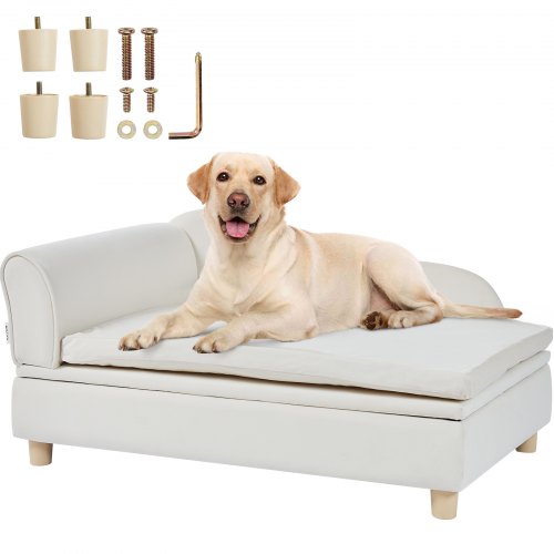 Pet Sofa Dog Couch for Large-Sized Dogs Dog Cat Sofa Bed 110 lbs White