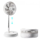 12 Inch Foldable Oscillating Standing Fan with Remote Control, 4 Speed Adjustable Portable Desk Quiet Fan, 7200mah Rechargeable USB Small Fan, Folded Rotating Floor Fan for Bedroom Office Travel