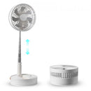 8 Inch Foldable Oscillating Standing Fan with Remote Control, 4 Speed Adjustable Portable Desk Quiet Fan, 7200mah Rechargeable USB Small Fan, Folded Rotating Floor Fan for Bedroom Office Travel