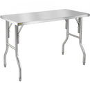Stainless Steel Kitchen Bench Folding Commercial Prep Table 1220x610 mm