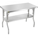 Commercial Worktable Workstation Folding Commercial Prep Table 1220x610 mm