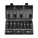 1/2" Drive Impact Socket Set, 11 Piece Deep Socket Set SAE 3/8"-1", 6 Point CR-V Alloy Steel for Auto Repair, Easy-to-Read Size Markings, Rugged Construction, Includes Storage Case