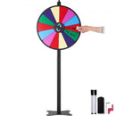 24 inch Spinning Prize Wheel, 14 Slots Spinning Wheel, Roulette Wheel with a Dry Erase and 2 Markers, Tabletop or Floor Standing Win Fortune Spin Games in Party Pub Trade Show Carnival