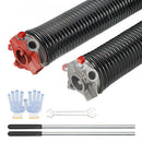 Garage Door Torsion Springs, Pair of 0.25 x 2 x 29inch, Garage Door Springs with Non-Slip Winding Bars, 16000 Cycles, Gloves and Mounting Wrench, Electrophoresis Coated for Replacement