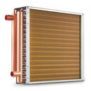 Heat Exchanger Water to Air, 16"x 16" with 3-Row 3/8" Copper Ports, 193 Aluminum Fins Heat Exchanger for Outdoor Wood Furnaces, Residential Heating and Cooling, and Forced Air Heating