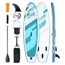 Inflatable Stand Up Paddle Board, 3048×838×152 mm Wide SUP Paddleboard, with Board Accessories, Pump, Paddle, Fin, Phone Bag, Backpack, Ankle Leash, Repair Kit, Non-slip Deck for Youth & Adults