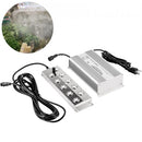 Mist Maker 10 Head Ultrasonic Mist Fogger with Waterproof Power Supply Ultrasonic Fogger Humidifier Stainless Steel Pond Mister Fogger 5kg/h Ultrasonic Mist Humidifier for Gardening and Pond