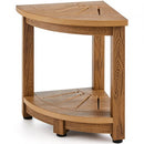 Corner Shower Bench 16.5"H × 12.8"R Polystyrene for Inside Shower Bathroom