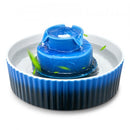 Ceramic Cat Water Fountain, 2.1 L Cupcake Pet Fountain, Porcelain Cat Water Dispenser with Ultra-Quiet Pump, 360° Drinking Area and Multi-Layer Filtration System, for Cats & Dogs Drinking(Blue)
